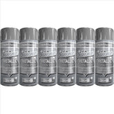 6X Paint Factory Metallic Silver Spray Paint 200ml Spray Paint